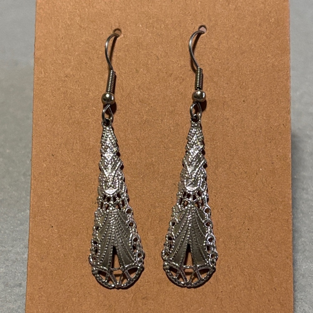 Chic Silver-tone Drop Earrings